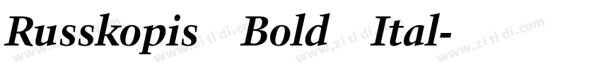 Russkopis Bold Ital字体转换